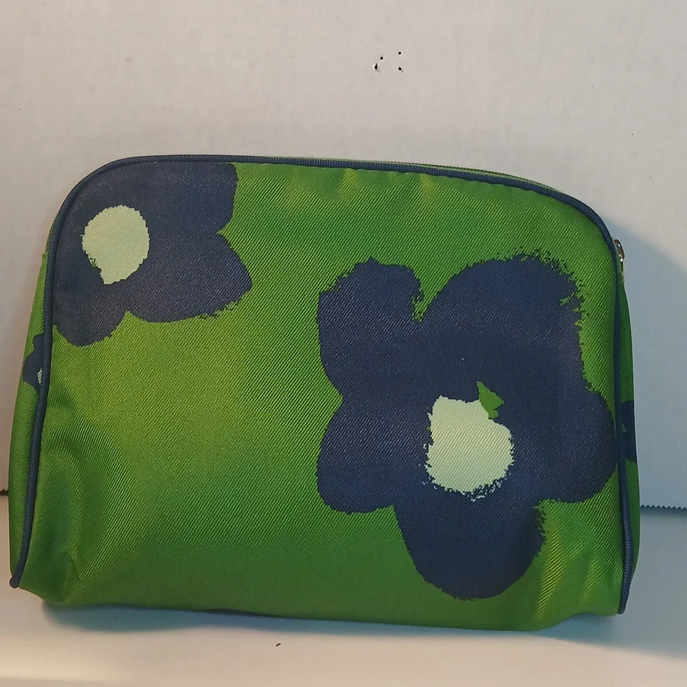 Clinique Kate Spade Green /Blue Make-Up Bag